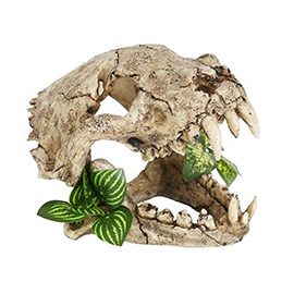 Resin Tiger Skull With Plants